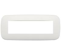 Vimar 19687.25 ARKÉ Placca Round 7M, 21x9x0,85cm, Metallo, Perla Matt