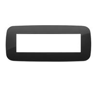 Placca Vimar Arke round 7 moduli nero 19687.81
