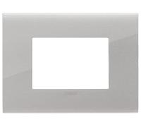 Vimar 19953.03 Placca Arké fit 3 moduli, metallo, argento