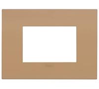 Vimar 19953.33 Placca Arké fit 3 moduli, metallo, terra di siena