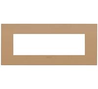 Placca fit 7 moduli metallo terra di siena Vimar 19957.33