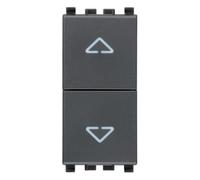 Due pulsanti interbloccabili NO+NO 10A grigio Vimar Eikon 20062