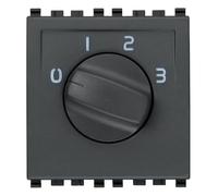 VIMAR 20096 EIKON Commutatore rotativo 1P 6(3) A 250 V~ a 4 posizioni, per regolazione della velocità di ventil-convettori (fan-coil)