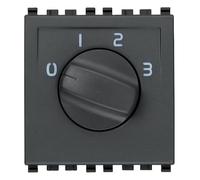 VIMAR 20096 EIKON Commutatore rotativo 1P 6(3) A 250 V~ a 4 posizioni, per regolazione della velocità di ventil-convettori (fan-coil)