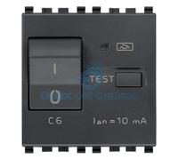 VIMAR 20411.06 INTERRUTTORE MAGNETOTERMICO DIFFERENZIALE 1P+N "C6" 10MA GRIGIO
