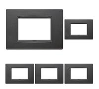 Vimar 20653.15 Eikon Placca Classic 3 Moduli antracite matt (Confezione da 5)