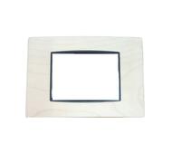 Vimar 20653.37 Placca Classic 3 Moduli Acero Europeo
