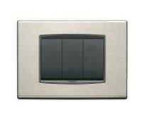 VIMAR 20653/91 - PLACCA Classic 3M Inox Naturale SPAZZ.