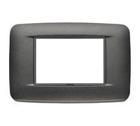Vimar 20683.15 Eikon Placca Round 3 Moduli Antracite Matt, Grigio