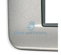 VIMAR 20687.13 PLACCA ROUND 7 MODULI ARGENTO MATT