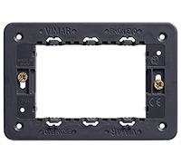 Vimar Supporto Eikon 21613 – 3 moduli, grigio, con viti – 1 pz.