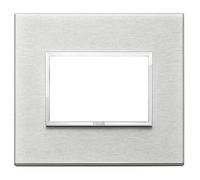 Placca Vimar Eikon Evo 3 moduli grigio next 21653.02