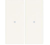 Vimar 30000A.B LINEA Interruttore assiale illuminabile, tasto sostituibile, Max 100 W per lampade con alimentatore integrato (IEC 60669-1:2017), bianco (Confezione da 2)