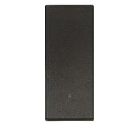 Vimar 30024.G Deviatore basculante Linea illuminabile, Max 100 W per lampade con alimentatore integrato (IEC 60669-1:2017), nero