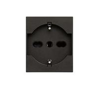 Vimar 30210.G Linea presa SICURY universale P40, 2 poli + T 16A, nero