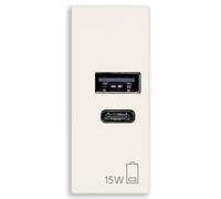 Presa USB C Vimar Linea 1 modulo 15W bianco - 30292.AC15B