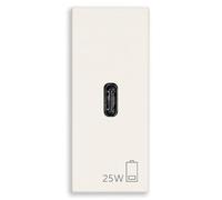 Vimar 30292.C25B Linea presa USB C per ricarica 25W da incasso 1m bianco