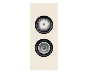 Vimar 30302.01C Linea Presa coassiale TV-RD-SAT, diretta, demiscelata, 2 uscite con connettore maschio (TV-RD) e connettore tipo F femmina (SAT), canapa, 2 moduli