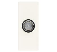 Vimar 30318.B Linea Presa coassiale con connettore femmina tipo F, bianco, Collegamento in ingresso e in uscita mediante connettore maschio tipo F 01654