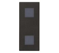 Vimar 30388.G Linea doppia spia 1 modulo per 2 luci, LED esclusi, nero