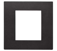 Vimar 30642.02 LINEA Placca 2 moduli in tecnopolimero, dimensioni 9 x 8.8 x 0.79 cm, colore nero opaco