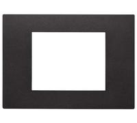Placca Vimar Linea Total Look 3 Moduli Tecnopolimero Nera 30653.02