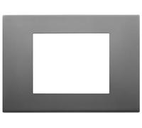 VIMAR 30653.72 LINEA Placca 3M, 12,28x8,8x1,03cm, Metallo, Inox Satinato