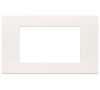 Vimar 30654.00 LINEA Placca 4 moduli in tecnopolimero, dimensioni 14.66 x 8.8 x 1.04 cm, bianco opaco