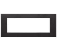 Placca 7m serie Linea Vimar 7 posti nero 30657.02