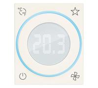 VIMAR 30811.B Linea Termostato Smart a rotella 2M, tecnologia IoT standard Bluetooth 5.0, ingresso per sensore di temperatura esterna, riscaldamento e condizionamento, alimentazione 100-240 V, bianco