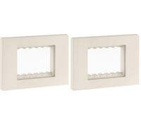 VIMAR 30943.01 Calotta da Parete IP55, 3 Moduli Linea, con Viti, per Scatole da Incasso, Canapa (Confezione da 2)
