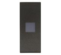 Vimar 31000.DG Linea Copritasto intercambiabile 1 modulo allineato, con diffusore illuminabile e personalizzabile con simbolo retroilluminabile, nero