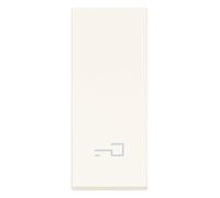 Vimar 31000.PB Linea Copritasto intercambiabile 1 modulo allineato, simbolo chiave illuminabile, bianco