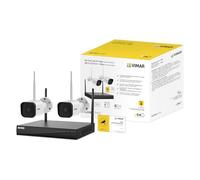 VIMAR 46KIT.036C Kit TVCC WiFi con: 2 telecamere 46242.036C a colori 3 Mpx, 1 NVR WiFi 4Ch@3Mpx, controllo da app VIEW Product, rilevazione audio, movimento e invio notifiche, HDD 1TB incluso, Bianco