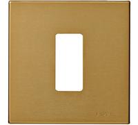 Vimar 8000 placca 1M alluminio anodizzato scatto tonda colore bronzo Alluminio bronzato
