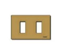 VIMAR 8000 PLACCA 2 MODULI A SCATTO IN ALLUMINIO COLORE BRONZO 08636.BR