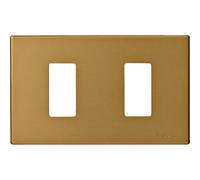 VIMAR Placca A 2 Moduli A Scatto In Alluminio Bronzo