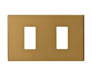 Vimar 8000 placca 2M alluminio anodizzato scatto colore bronzo Alluminio bronzato