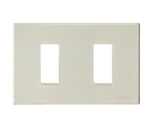 Vimar 8000 placca 2M alluminio anodizzato scatto colore oro Alluminio dorato