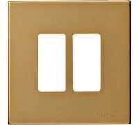 Vimar Serie 8.000 - Placca 2 Modulo alluminio pressione Serie 8000 Bronzo
