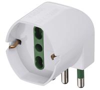 Vimar RI.00305.B Adattatore semplice SICURY 250 V~ sfalsato, max 1500 W, spina 2P+T 16 A standard italiano tipo S17, una presa 2P+T 16 A universale standard italiano tipo P40 a 90°