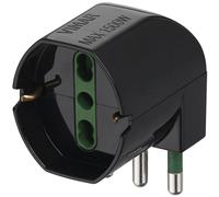 Vimar Adattatore sfalsato S17+univ. 90° nero Nero
