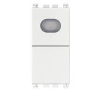 Pulsante 1P NO 10A con spia bianco vimar