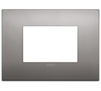 Vimar Arké 19653.10 Placca Classic 3 moduli metallo nichel nero