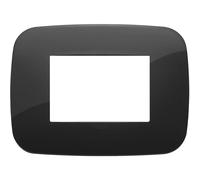 Vimar Arké placca Round 3M colore nero Nero
