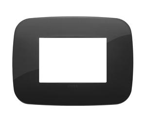 Vimar Arké placca Round 3M colore nero Nero