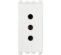 Vimar 0R19201.B Presa 2P+T 10A P11, 250 V, Bianco