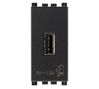 Unità alimentazione Vimar Arke USB 5V 1,5A 1 modulo grigio scuro 19292
