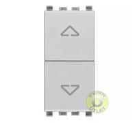 Due pulsanti interbloccabili NO+NO 10A grigio Vimar Eikon 20062