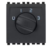 VIMAR 20096 EIKON Commutatore rotativo 1P 6(3) A 250 V~ a 4 posizioni, per regolazione della velocità di ventil-convettori (fan-coil)